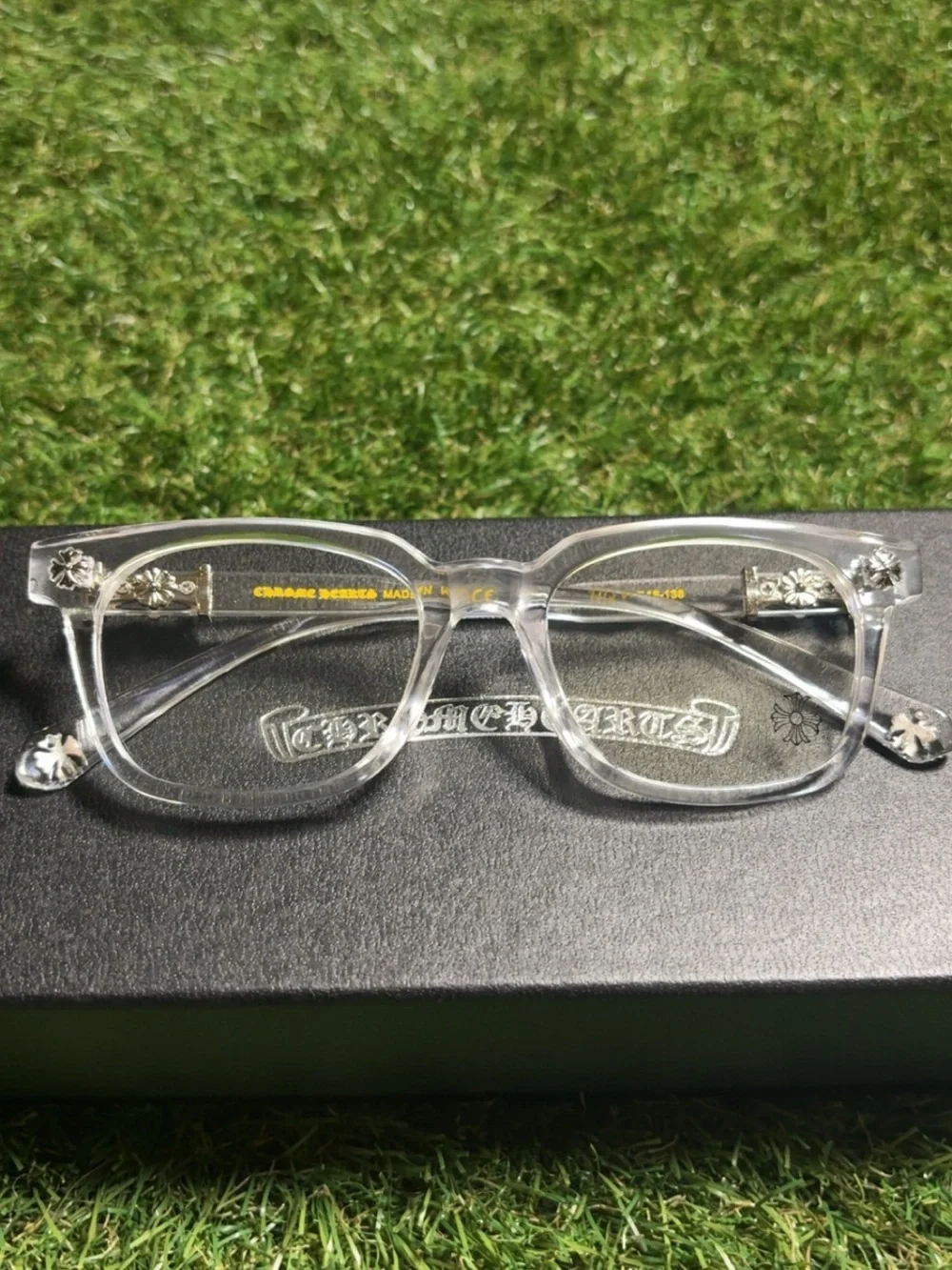 Clear Chrome hearts sunglasses